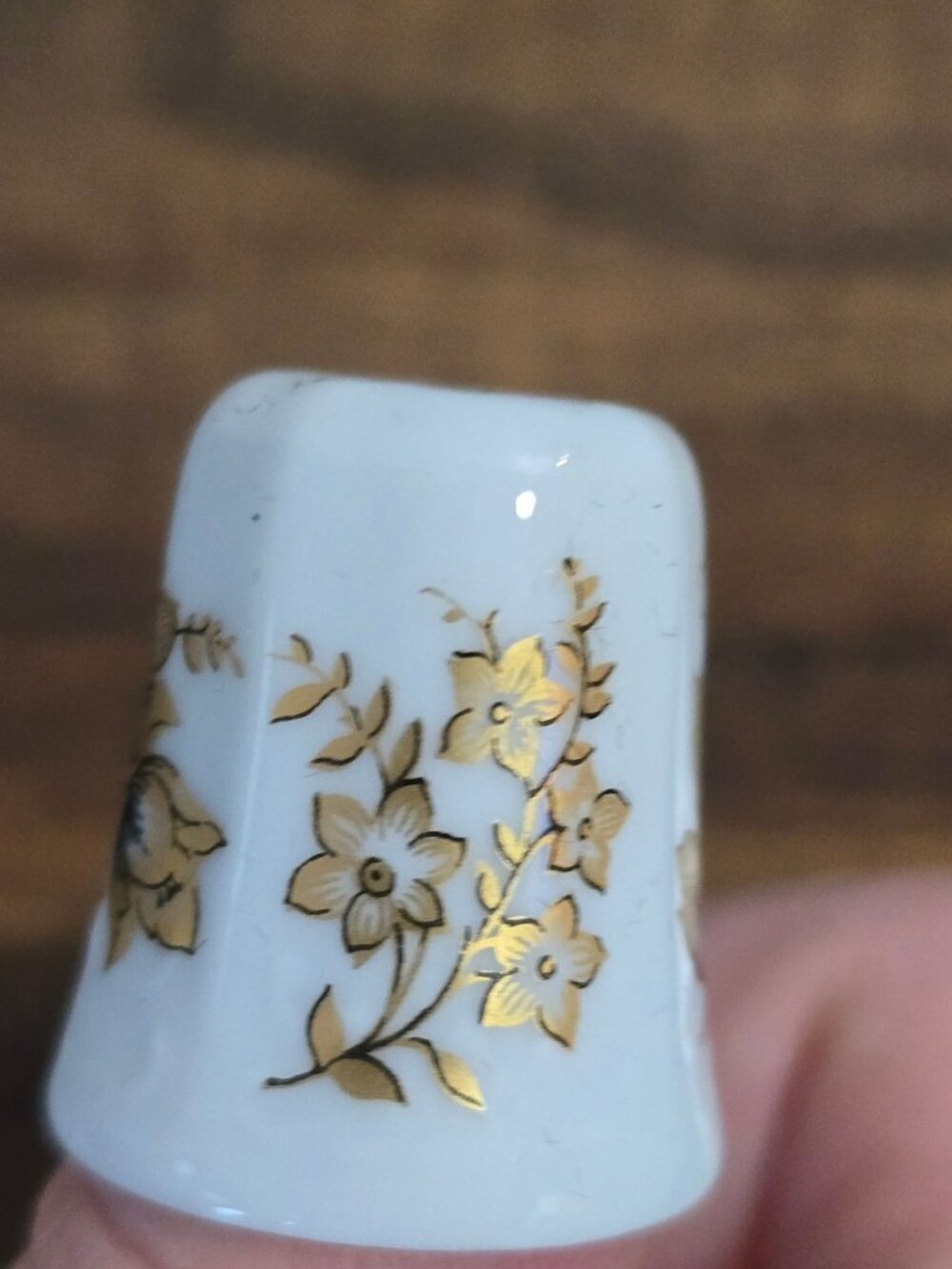 Thimble Collectors Club Porcelain Set 3 Arctic Animals Floral Gold Orange Flower - Picture 10 of 16
